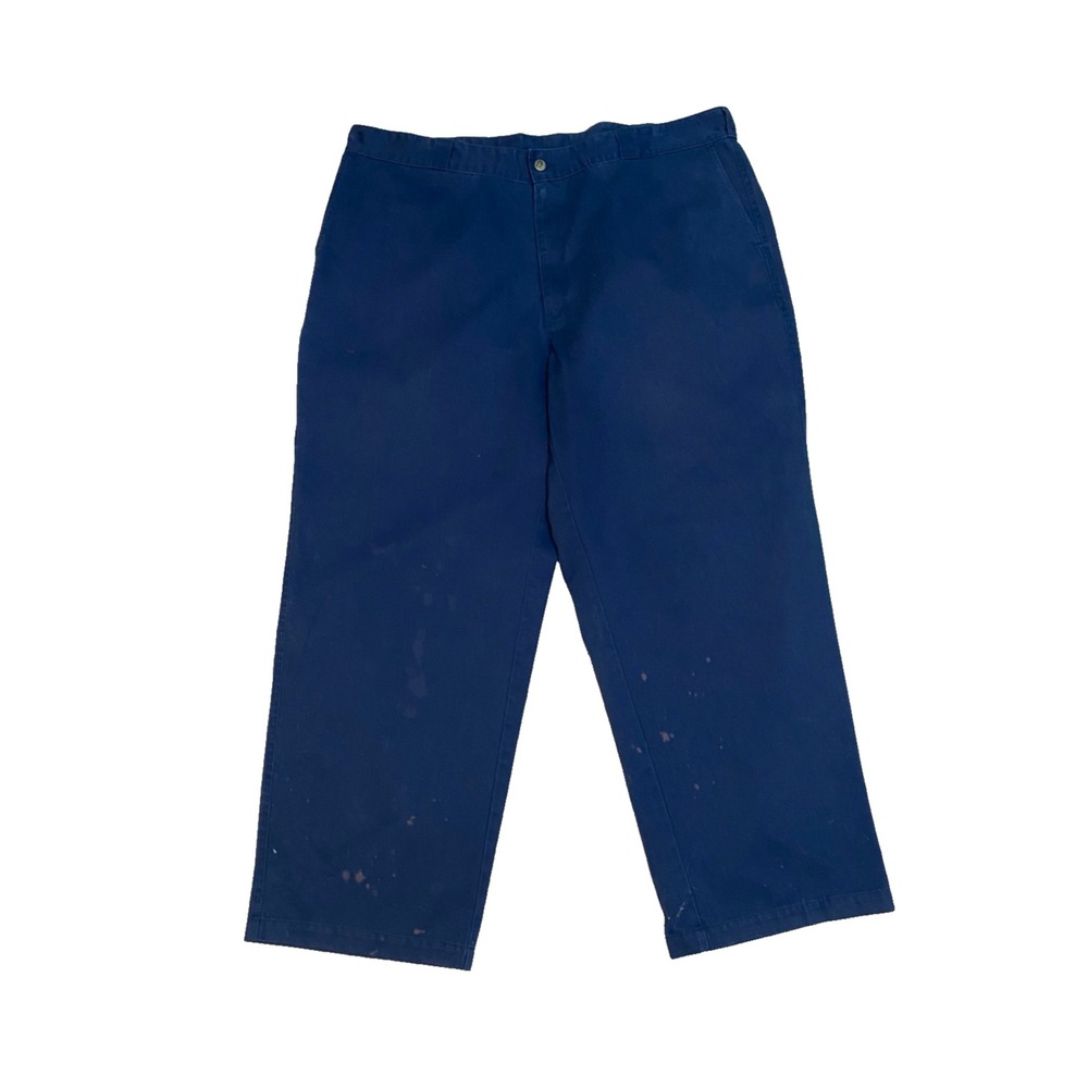Ben Davis 46 (Fits 44x30) Workwear Pants‎ Baggy Wide Leg Chino Blue Skate Flawed